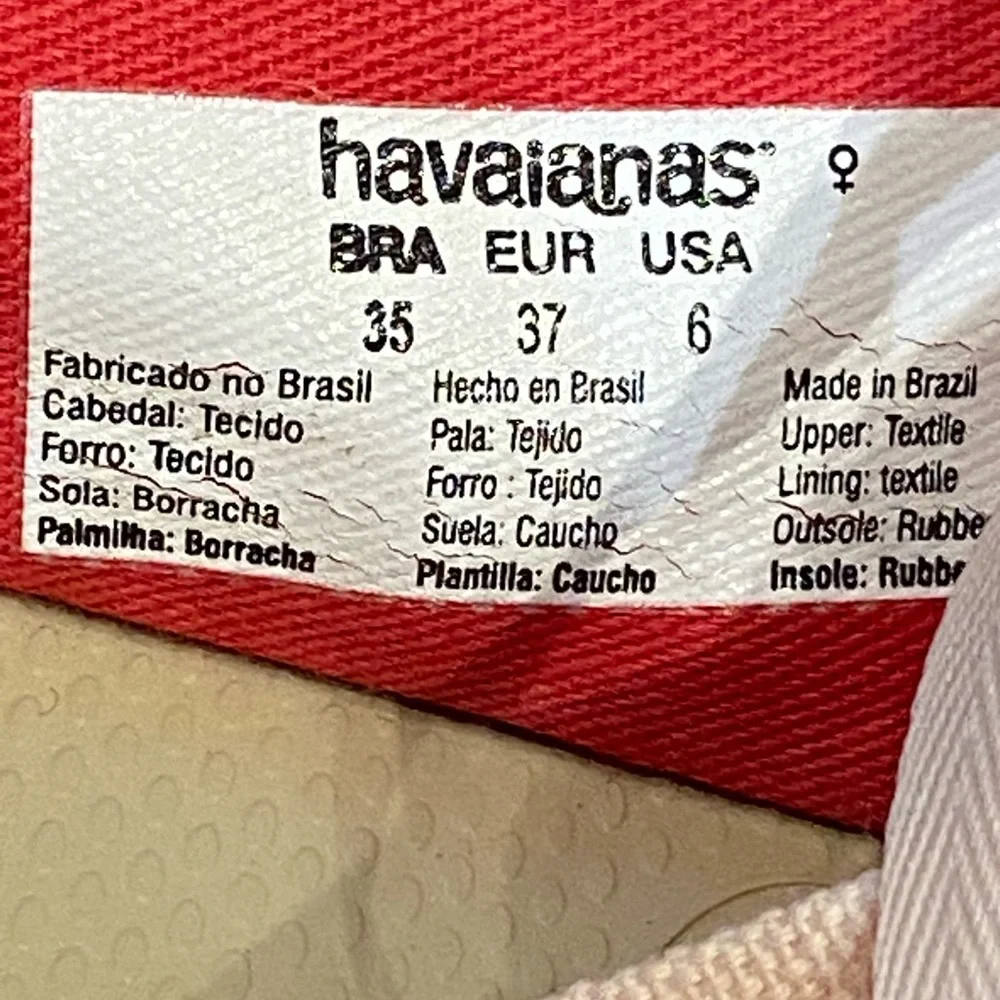 Havaianas Women's Origine Slim Lace-up Espadrilles Pink Canvas Rubber